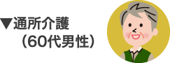 ▼通所介護（60代男性）